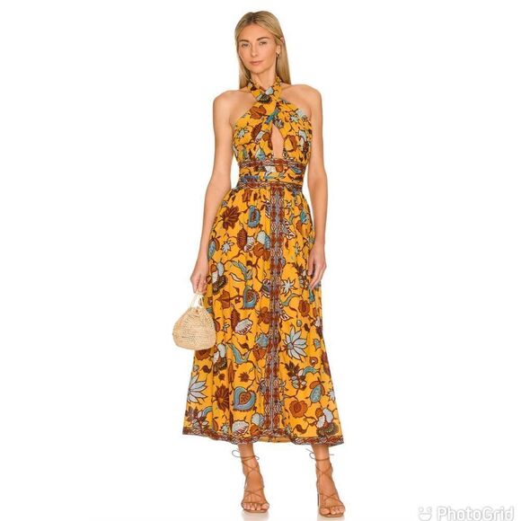 Love The Label Dresses & Skirts - NEW Love The Label Ivy Dress in Sam Yellow XS Halter Midi
